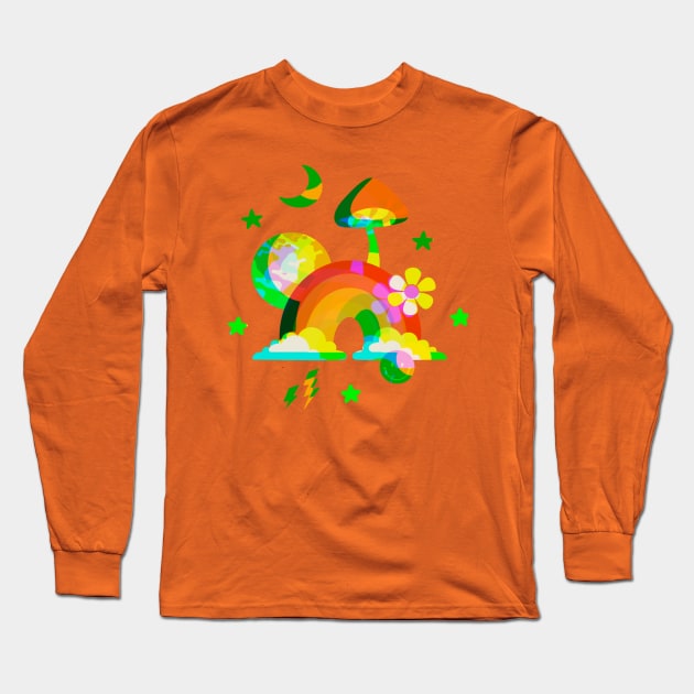 Trippy Dippy Mushroom Long Sleeve T-Shirt by TJWDraws